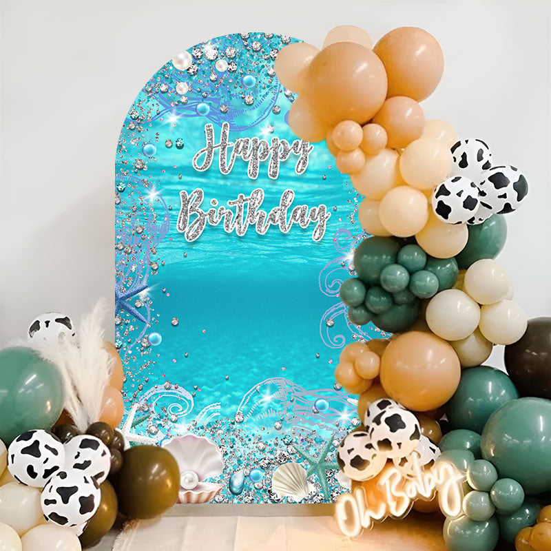 Aperturee - Under The Sea Birthday Double Sided Arch Backdrop