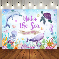 Aperturee - Under The Sea Marine Organism Birthady Backdrop