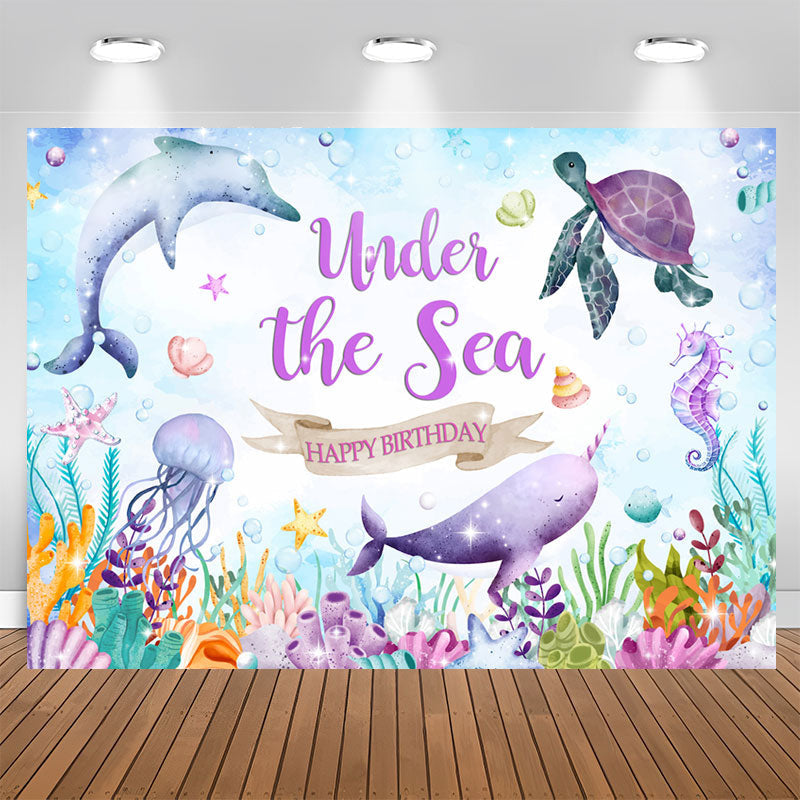 Aperturee - Under The Sea Marine Organism Birthady Backdrop