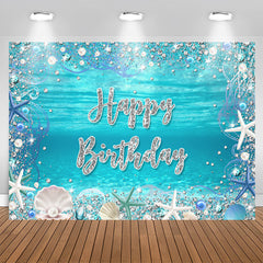 Aperturee - Under The Sea Pearl Shell Happy Birthday Backdrop