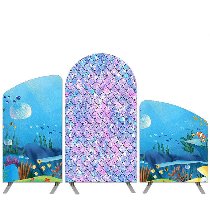 Aperturee Under The Sea Theme Mermaid Arch Backdrop Kit