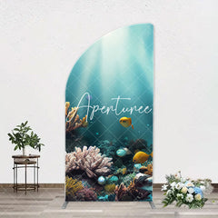 Aperturee - Undersea Coral Sunshine Fishes Arch Birthday Backdrop