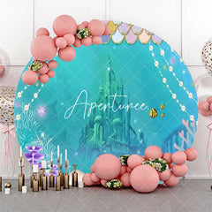 Aperturee - Undersea Coral Treasure Castle Pearl Circle Backdrop