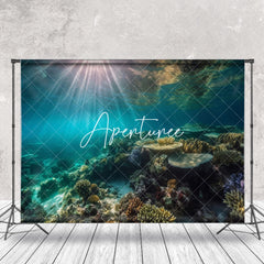 Aperturee - Undersea Landscape Coral Summer Photography Backdrop