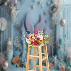 Aperturee - Undersea Pearl Starfish Mermaid Cake Smash Backdrop