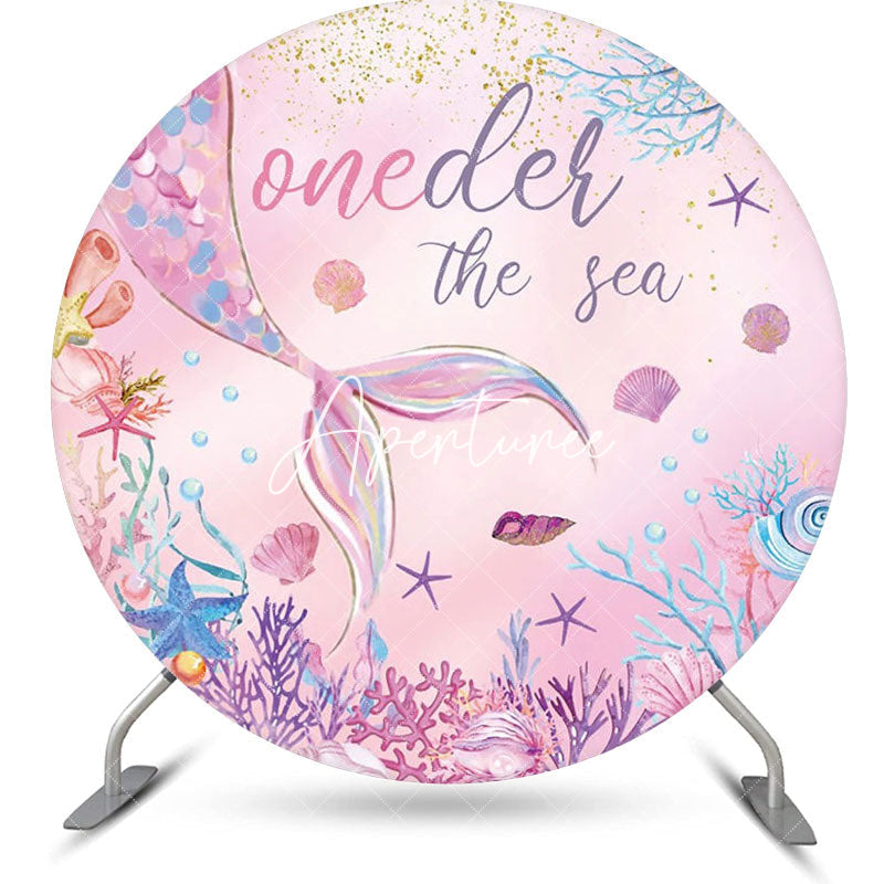 Aperturee - Undersea Pink Mermaid Coral Benthos Round Backdrop