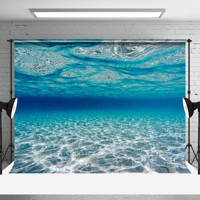 Aperturee - Underwater Blue Ocean Natural Scenery Photo Backdrop