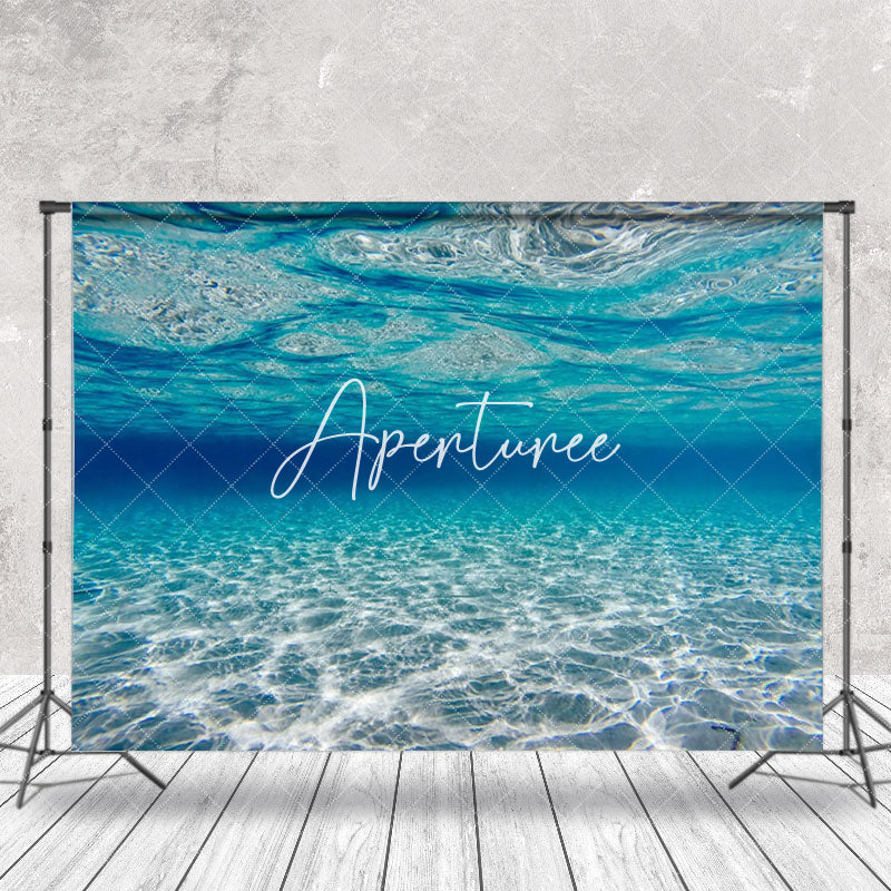 Aperturee - Underwater Blue Ocean Natural Scenery Photo Backdrop