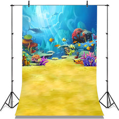 Aperturee - Underwater World Cetacean Fish Birthday Backdrop