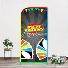 Aperturee - Uno Wild Game Card Stars Arch Happy Birthday Backdrop