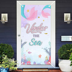 Aperturee - Unter The Sea Plant Mermaid Baby Shower Door Cover