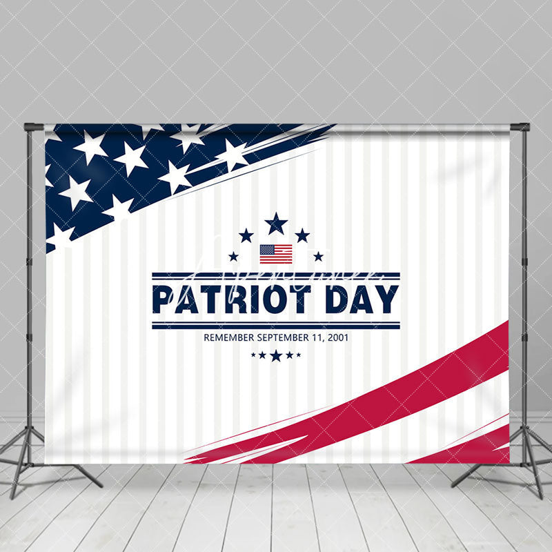 Aperturee - Usa Flag Condolences Stripe Patriot Day Backdrop