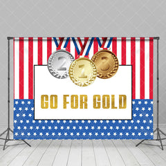 Aperturee - Usa Flag Go For Gold Medals Sports Olympic Backdrop