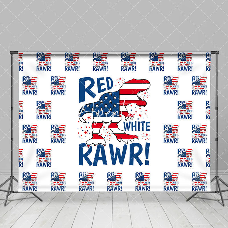 Aperturee - Usa Flag Red White Rawr Independence Day Backdrop