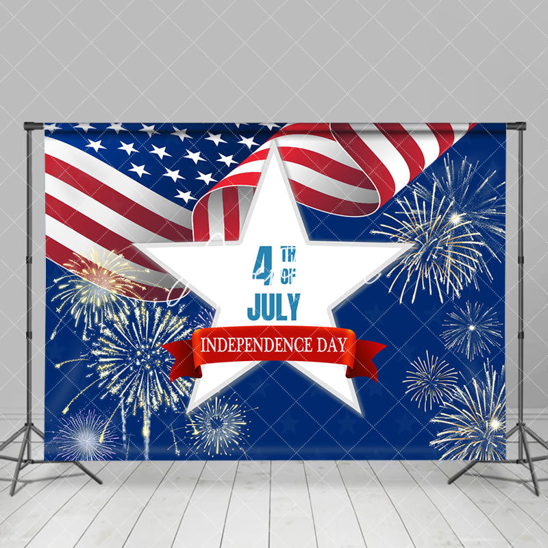 Aperturee - Usa Flag Star 4th Of July Independence Day Backdrop