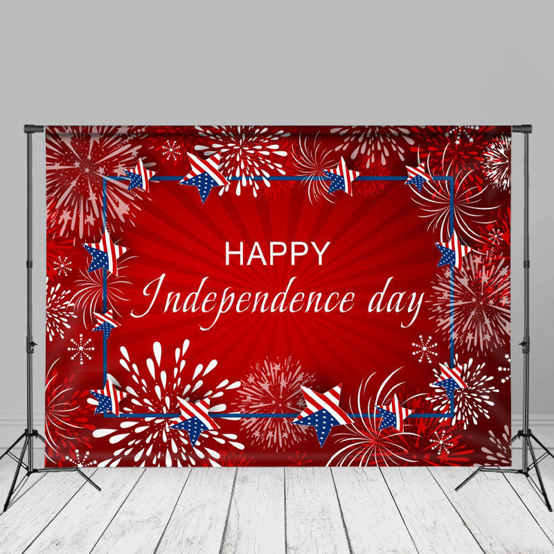 Aperturee - USA Flag Stars Red Happy Independence Day Backdrop