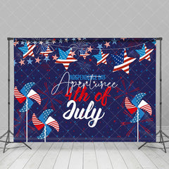 Aperturee - Usa Flag Stars Windmills Independence Day Backdrop