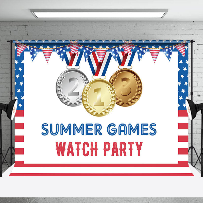 Aperturee - Usa Flag Summer Games Olympic Watch Party Backdrop