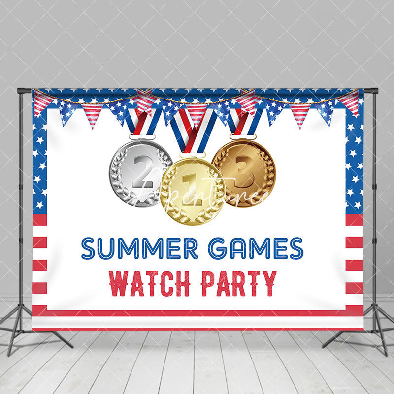 Aperturee - Usa Flag Summer Games Olympic Watch Party Backdrop