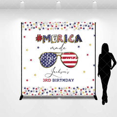 Aperturee - Usa Flag Sunglasses Custom 3rd Birthday Backdrop