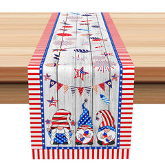 Aperturee - USA Flag Wood Wall Independence Day Table Runner