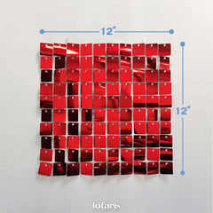 Aperturee Red Shimmer Wall Panels | Wedding Event Party Decorations