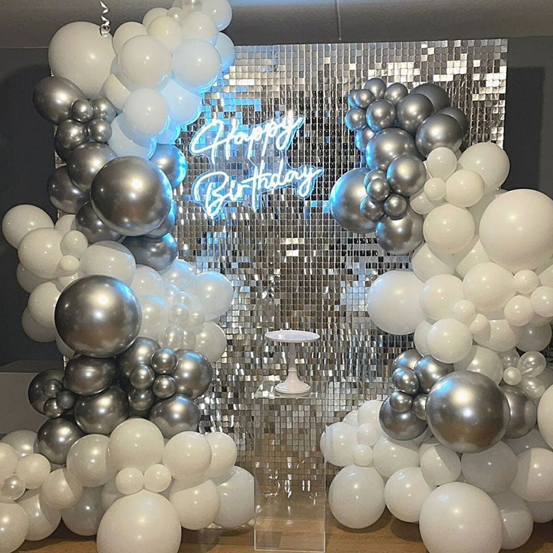 Aperturee Silver Shimmer Wall Panels | Wedding Event Party Decorations