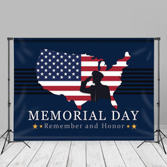 Aperturee - USA Territory Flag Dark Blue Memorial Day Backdrop