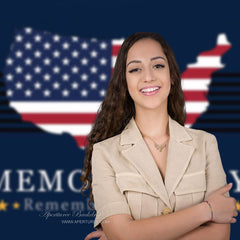 Aperturee - USA Territory Flag Dark Blue Memorial Day Backdrop