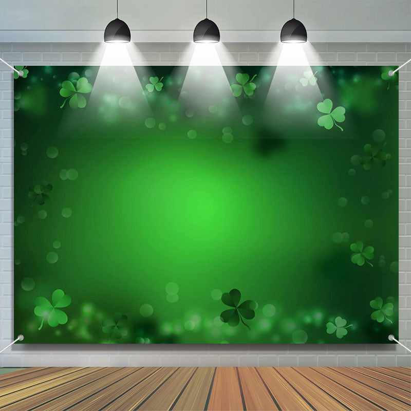 Aperturee - Vague Green Clovers Bokeh St Patricks Day Backdrop