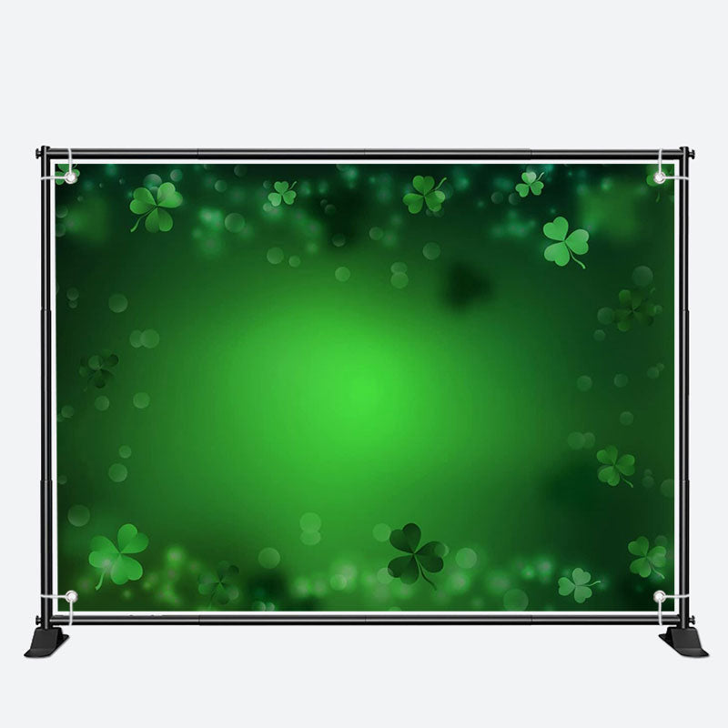 Aperturee - Vague Green Clovers Bokeh St Patricks Day Backdrop