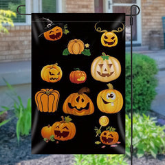 Aperturee - Varient Halloween Pumpkin Black Waterproof Yard Flag