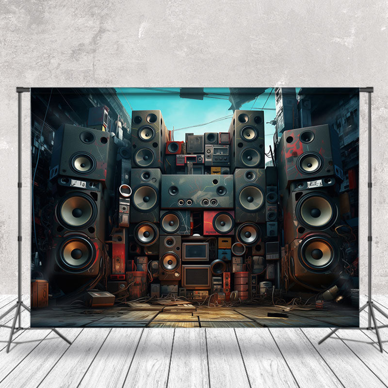 Aperturee - Various Audio System Scene Rock Photography Backdrop