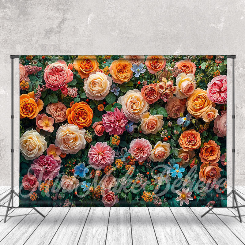 Aperturee - Various Flowers Fine Art Backdrop For Photo Studio