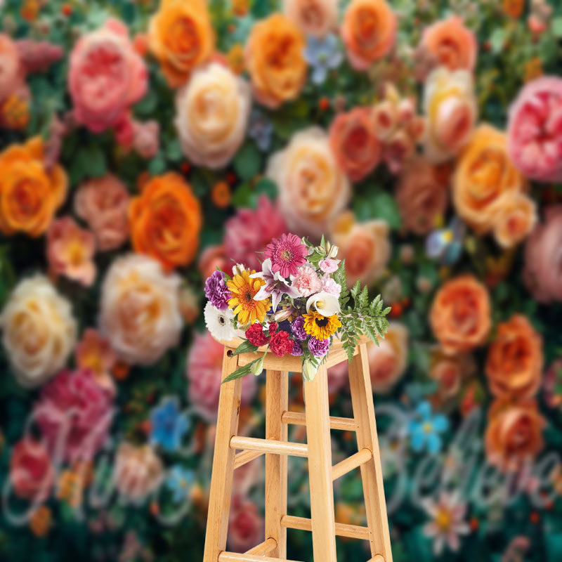 Aperturee - Various Flowers Fine Art Backdrop For Photo Studio