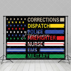 Aperturee - Various Industries Flag First Responders Day Backdrop