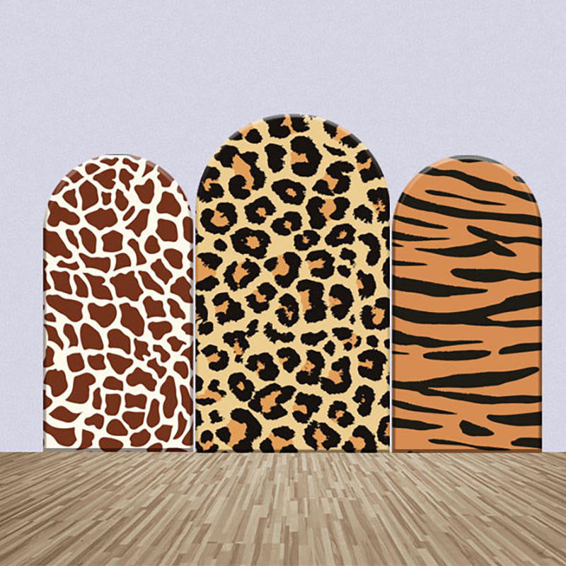 Aperturee - Various Leopard Animals Fur Print Arch Backdrop Kit