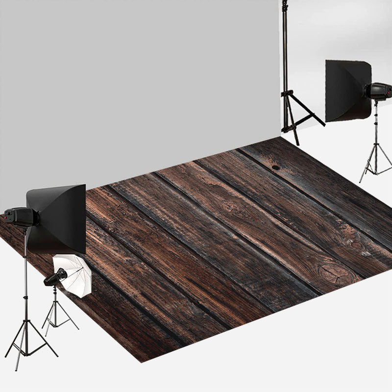 Aperturee - Vertical Wooden Rubber Floor Mat For Photography