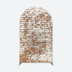 Aperturee - Vintage Brick Wall Party Semicircle Arch Backdrop