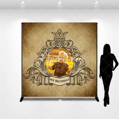 Aperturee - Vintage Brown Custom Photo 1st Birthday Backdrop