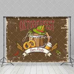 Aperturee - Vintage Brown Hat Oktoberfest Beer Party Backdrop