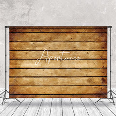 Aperturee - Vintage Brown Wood Grain Wall Photo Booth Backdrop