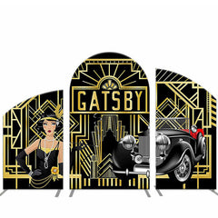 Aperturee Vintage Car The Great Catsby Beauty Arch Backdrop Kit