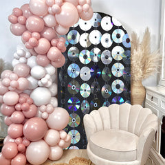 Aperturee - Vintage Cool Cd Curtain Birthday Party Arch Backdrop