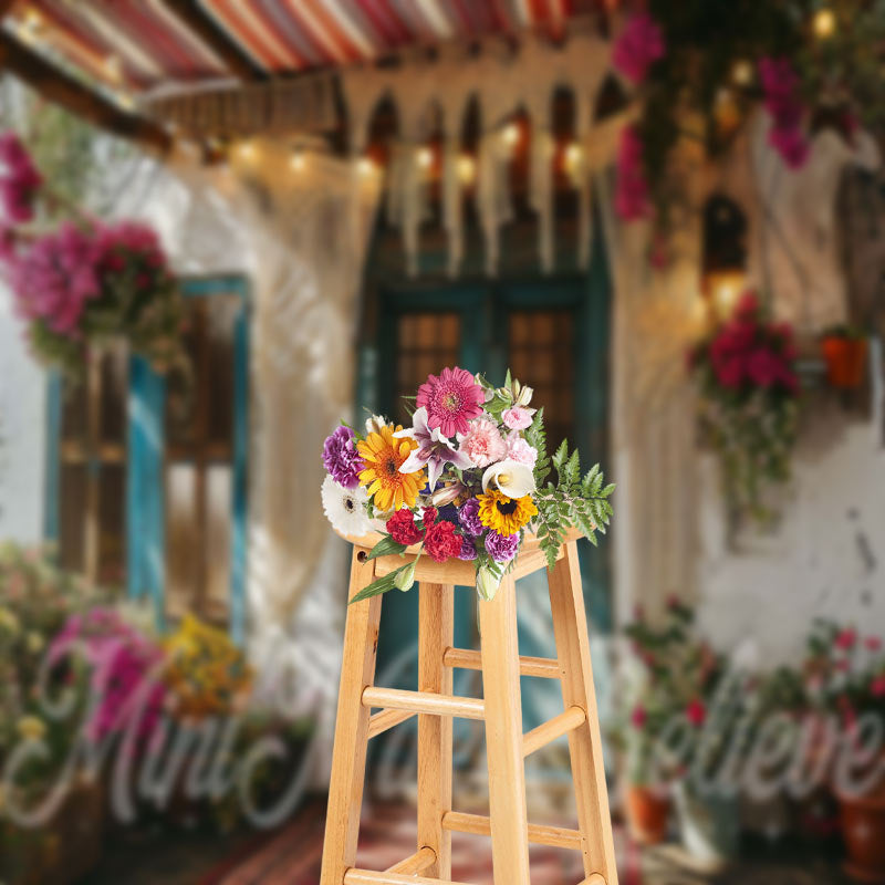 Aperturee - Vintage Door And Window Boho Yard Spring Backdrop