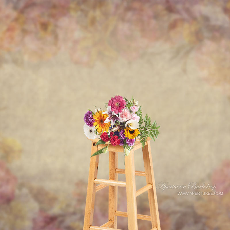 Aperturee - Vintage Floral Fine Art Maternity Portrait Backdrop