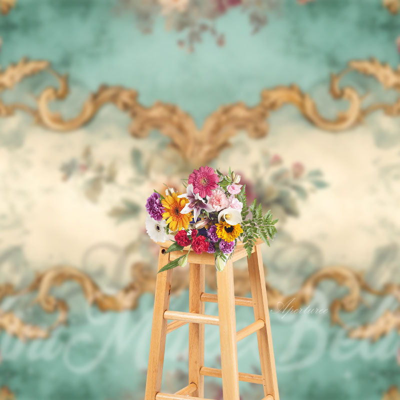 Aperturee - Vintage Floral Pattern Fine Art Photoshoot Backdrop