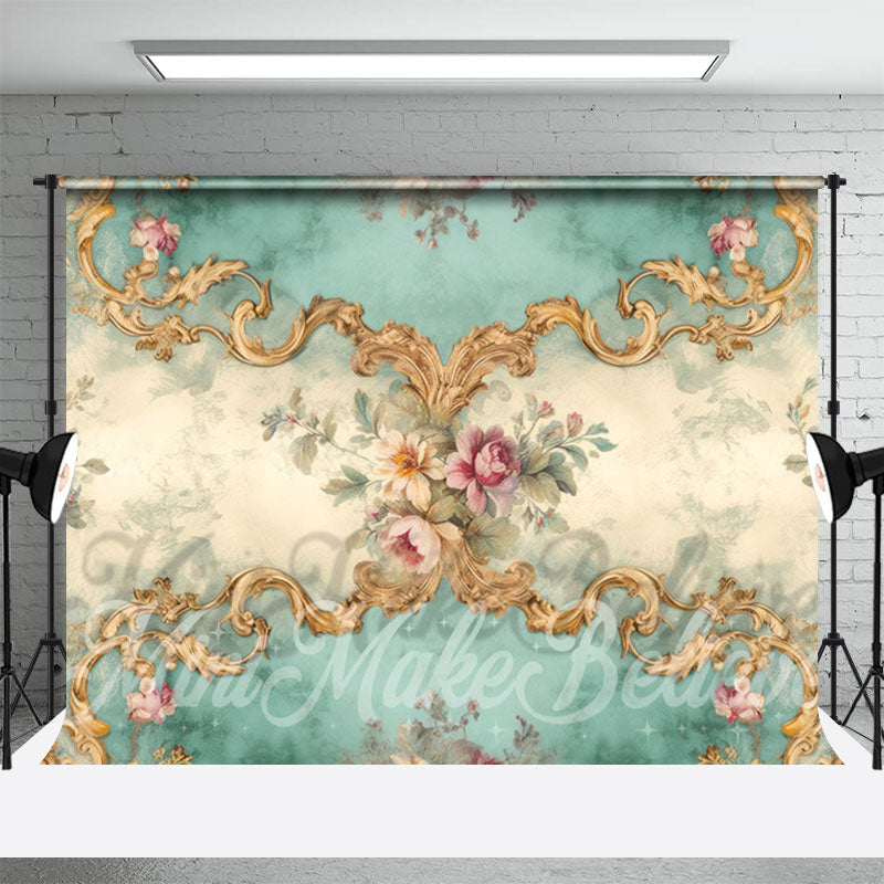 Aperturee - Vintage Floral Pattern Fine Art Photoshoot Backdrop