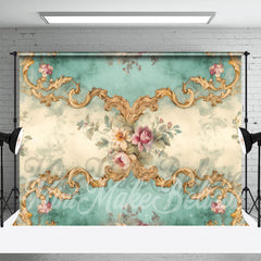 Aperturee - Vintage Floral Pattern Fine Art Photoshoot Backdrop