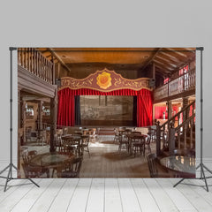 Aperturee - Vintage Hall Stage Curtain Architecture Backdrop